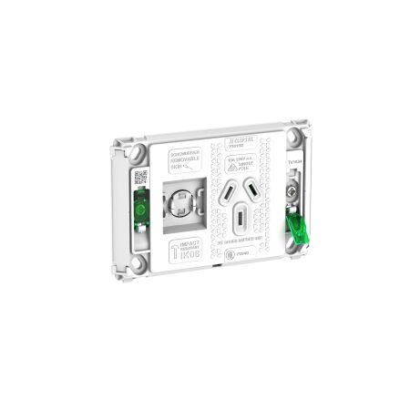 Pro Series, Single Power Point Grid, Horizontal Mount, 250V, 10A