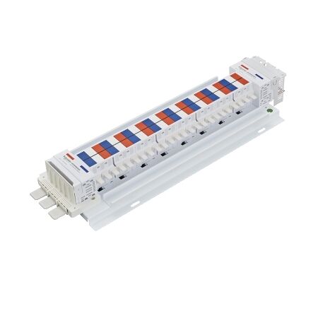 Acti9, SAU Chassis, 250A, 3Ph, 48 poles, 18mm for iC60 MCB and RCBO, dual feed
