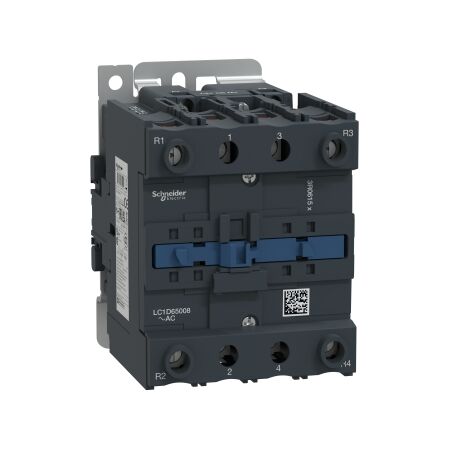 TeSys D, Contactor, 4P(2NO+2NC),AC-1 <=440V 80 A 120V AC 50/60Hz coil