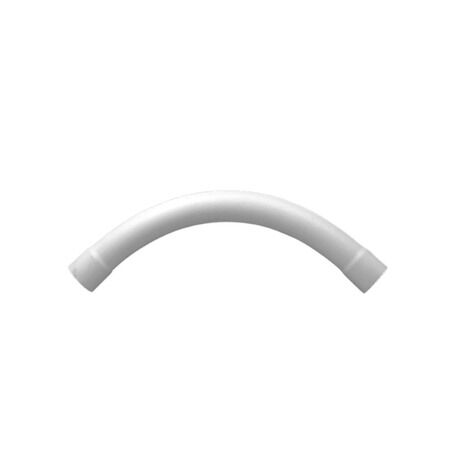 Clipsal - Cable Management, Conduit Bend, Solid, Polypropylene, 90Deg, 100mm - White Electric