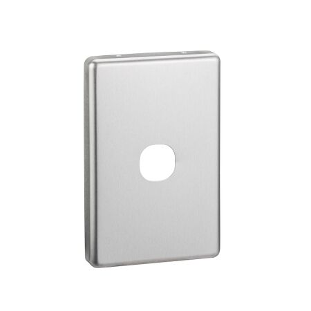 Classic C2000 Series, Switch Plate Cover, 1 Gang - Brushed Aluminium