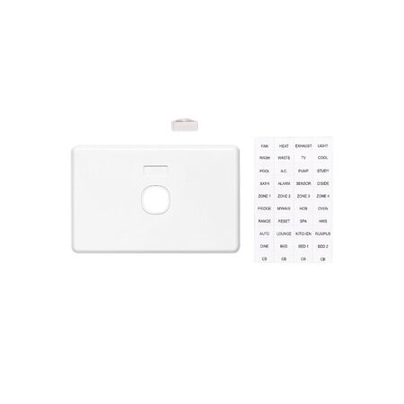 Classic C2000 Series, Switch Grid Plate and Cover, 1 Gang, Less Mechanism, Horizontal Mount - White Electric