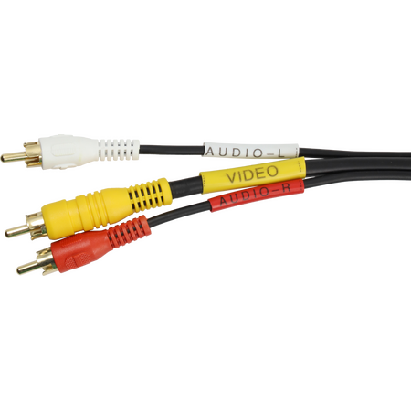 Digitek 20M 3x RCA Male to 3x RCA AV Lead - Coaxial Video - 06BAVL03CV20