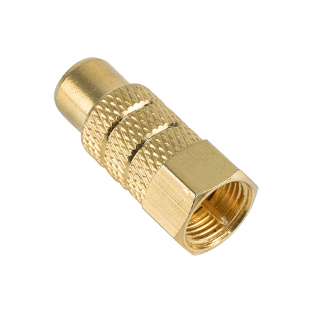 Digitek RCA Female to F Type Male Adaptor - Gold - 13ARCAFFMG
