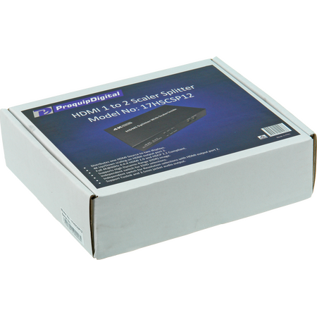 ProquipDigital 1 in 2 Out HDMI Splitter with Upscaling to 4K @ 60Hz - 17HSCSP12