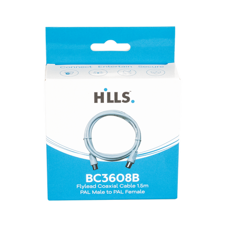 Hills Antenna 1.5M Lead Coaxial PAL-Male/PAL-Female BOX - BC3608B