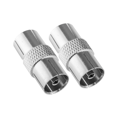 Hills Antenna BC3618B PAL Female Coaxial Joiner 2PK Box - BC3618B