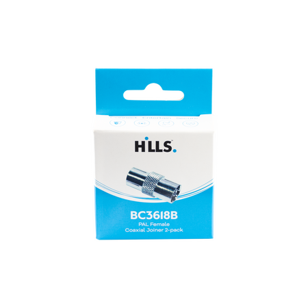 Hills Antenna BC3618B PAL Female Coaxial Joiner 2PK Box - BC3618B