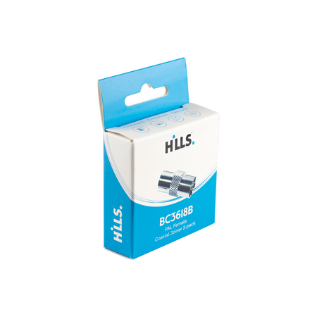 Hills Antenna BC3618B PAL Female Coaxial Joiner 2PK Box - BC3618B