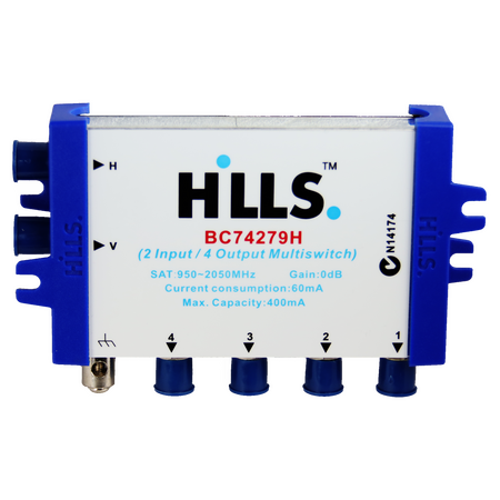 Hills Antenna BC74279H 2 In - 4 Out Multiswitch - BC74279H