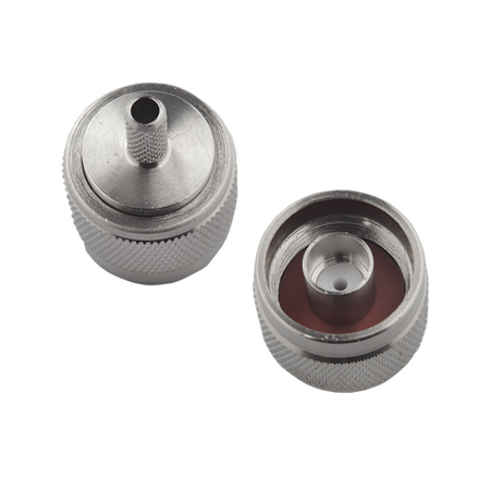 Hills Antenna N Connector Male Crimp for LL195 & RG-58 Mini Cable - Nickel Plated Body - BC85266