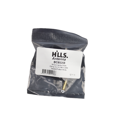 Hills Antenna N Connector Male Crimp for LL240 Cable - Nickel Plated Body - BC85268
