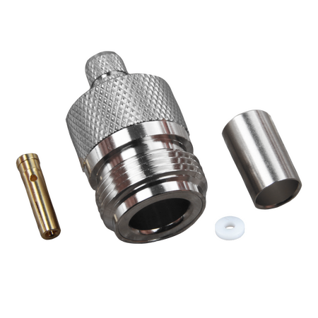 Hills Antenna N Connector Female Crimp for LL240 Cable - Nickel Plated Body - BC85269