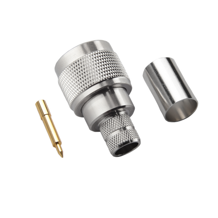 Hills Antenna N Connector Male Crimp for RG-213 Cable - Nickel Plated Body - BC85270