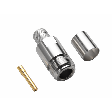 Hills Antenna N Connector Female Crimp for RG-213 Cable - Nickel Plated Body - BC85271