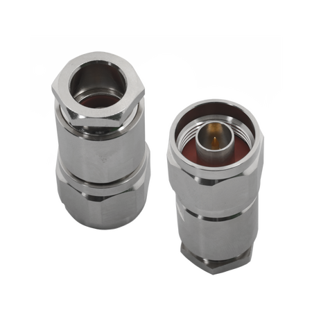 Hills Antenna N Connector Male HEX Clamp for LL400 Cable - Nickel Plated Body - BC85273