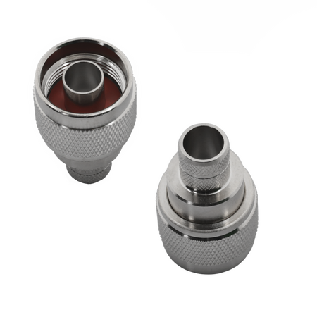 Hills Antenna N Connector Male Crimp for LL400 Cable - Nickel Plated Body - BC85275