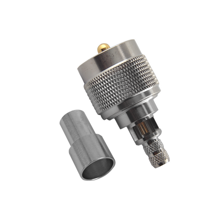 Hills Antenna UHF/PL-259 Connector Male Crimp for LL240 Cable - Nickel Plated Body - BC85280