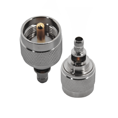 Hills Antenna UHF/PL-259 Connector Male Crimp for LL240 Cable - Nickel Plated Body - BC85280