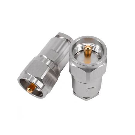 Hills Antenna UHF/PL-259 Connector Male HEX Clamp for RG-213 Cable - Nickel Plated Body - BC85281
