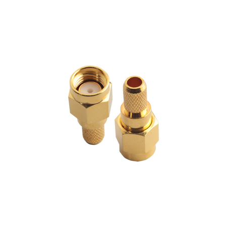 Hills Antenna SMA Connector Male Crimp for RG-58 Mini Cable - Gold Plated Body - BC85286