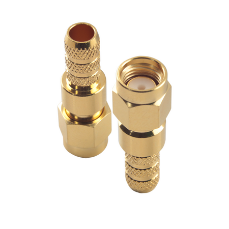 Hills Antenna SMA Connector Male Crimp for LL240 Cable - Gold Plated Body - BC85288