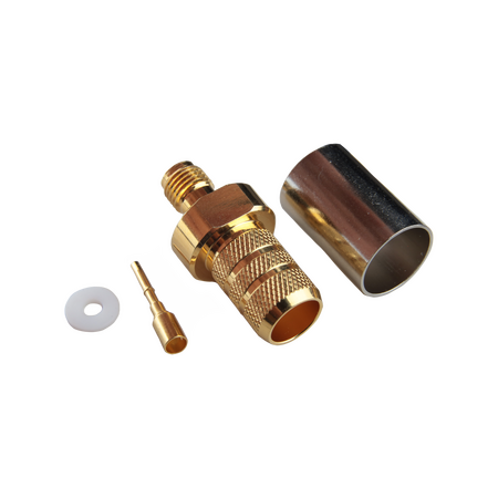 Hills Antenna SMA Connector Female Crimp for LL400 Cable - Gold Plated Body - BC85289