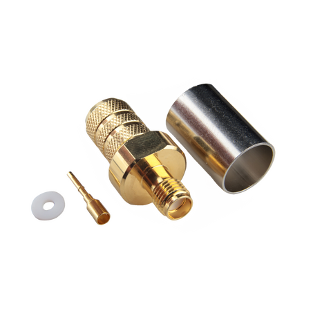 Hills Antenna SMA Connector Female Crimp for LL400 Cable - Gold Plated Body - BC85289