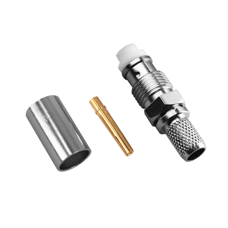 Hills Antenna FME Connector Female Crimp for LL240 - Nickel Plated Body - BC85291