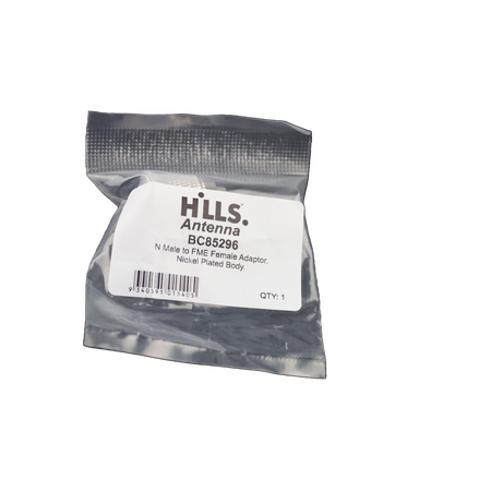 Hills Antenna N Male to FME Female Adaptor - Nickel Plated Body - BC85296