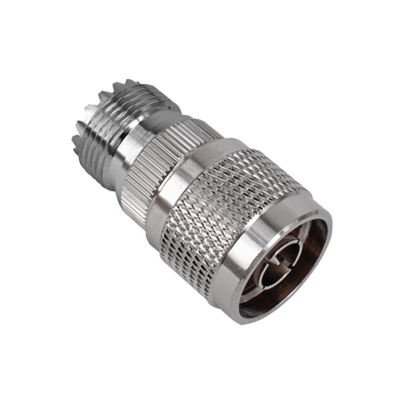 Hills Antenna N Male to UHF/SO-239 Female Adaptor - Nickel Plated Body - BC85301