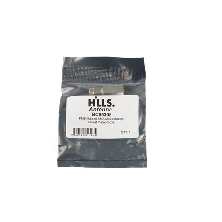 Hills Antenna FME Male to SMA Male Adaptor - Nickel Plated Body - BC85305