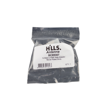 Hills Antenna N Male to FME Male Adaptor - Nickel Plated Body - BC85307