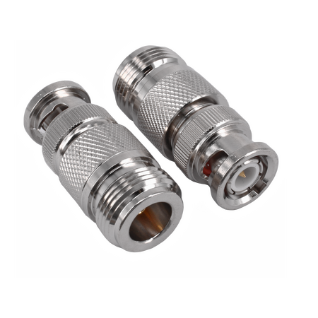 Hills Antenna BNC Male to N Female Adaptor - Nickel Plated Body - BC85311