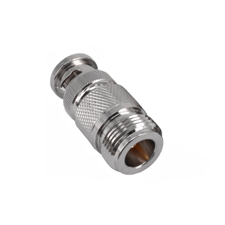 Hills Antenna BNC Male to N Female Adaptor - Nickel Plated Body - BC85311
