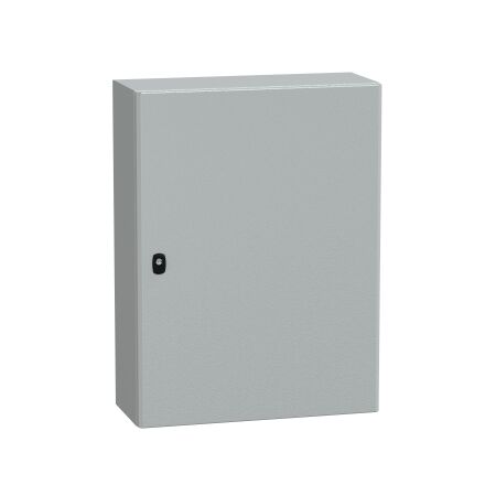 Spacial S3D, Wall mounted steel enclosure, plain door, with mounting plate, 800x600x250mm, IP66, IK10