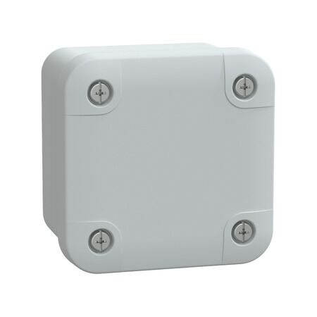 Thalassa, PC box, IP66 IK08 RAL7035 Int.H65W65D45 Ext.H74W74D56 opaque PC cover H10