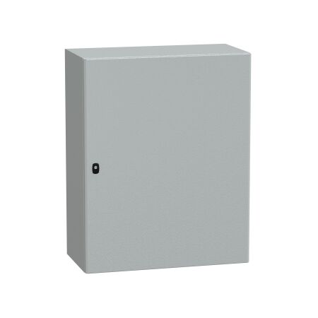 Spacial S3D, Wall mounted steel enclosure, plain door, with mounting plate, 1000x800x400mm, IP66, IK10
