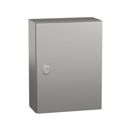Spacial S3X, Wall mounted enclosure, stainless steel 316L, plain door, 400x300x150mm, IP66