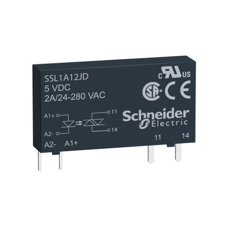 Harmony Solid State Relays, Solid state slim relay, 2A, random switching, input 15...30V DC, output 24...280V AC
