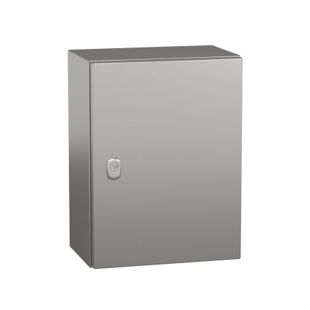 Spacial S3X, Wall mounted enclosure, stainless steel 304L, plain door, 400x300x200mm, IP66