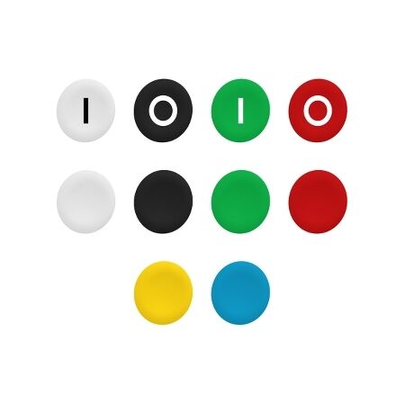 Harmony XB4, Cap for multiple-headed push-button, wireless, plastic, 6 colors choice, 22mm, set of 10 caps