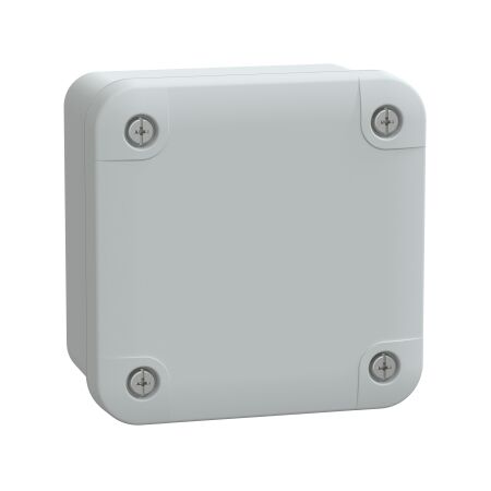 Thalassa, PC box, IP66 IK08 RAL7035 Int.H80W80D65 Ext.H89W89D51 opaque PC cover H10
