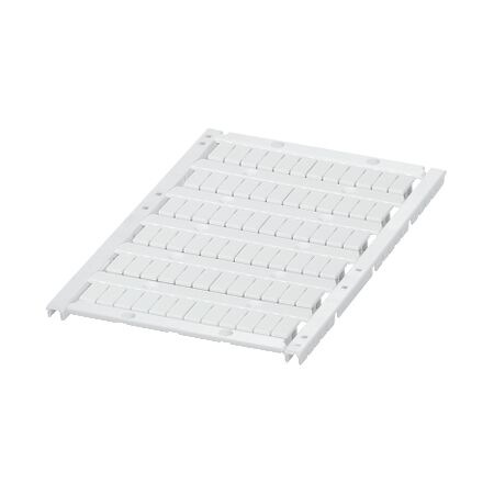 Linergy, Marking card, Linergy TR, with 6 strips, 5mm, unprinted, 72 characters, white, Set of 10