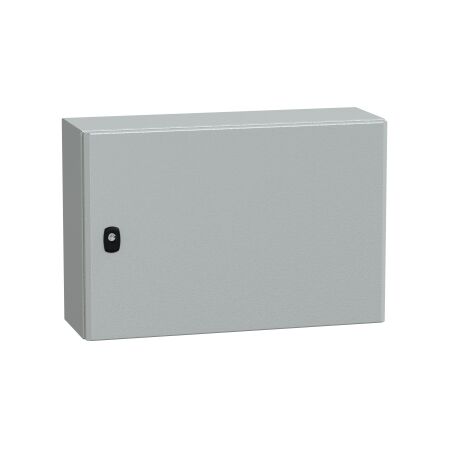 Spacial S3D, Wall mounted steel enclosure, plain door, with mounting plate, 400x600x200mm, IP66, IK10