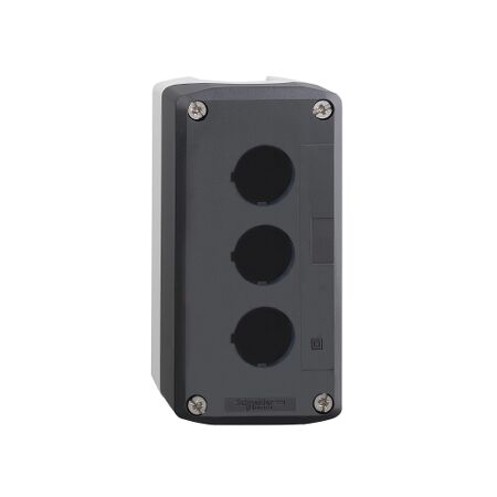 Harmony XALD XALK, Empty control station, plastic, dark grey lid, light grey base, 3 cut out