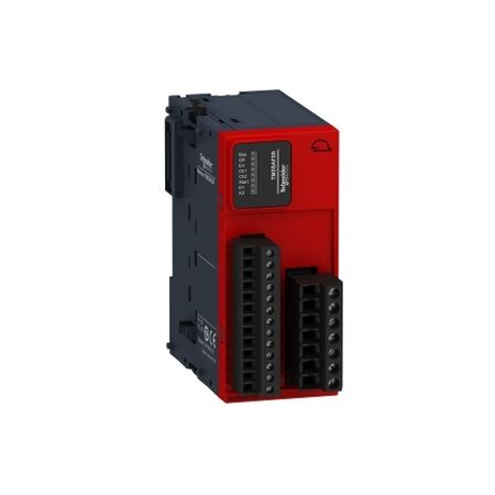 Modicon TM3, Safety module, 1 Function, Cat 4 PL e/SIL CL3 (screw) 24 VDC