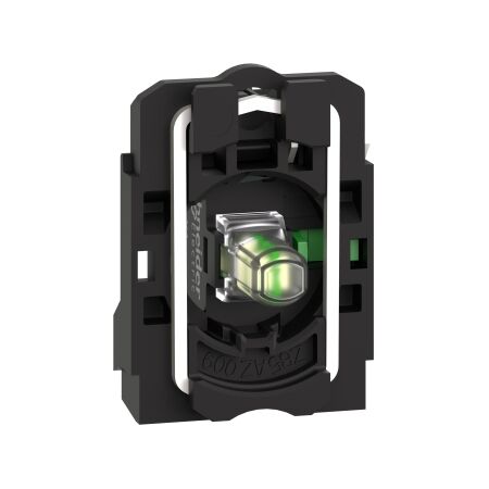 Harmony XB5, Complete body/contact assembly and light block, plastic, universal LED, body/fixing collar, 1NO, 24V AC DC