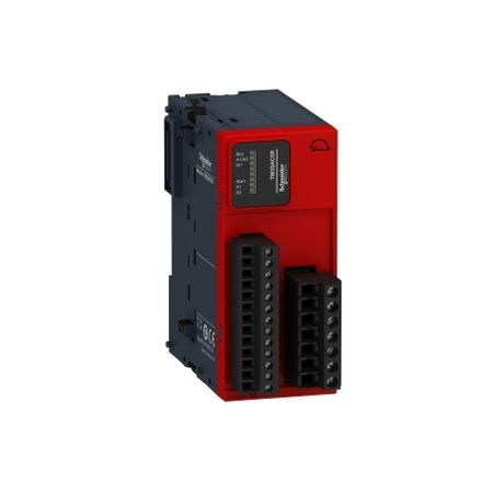 Modicon TM3, Safety module, 1 Function, Cat 3 PL d/SIL CL2 (screw) 24 VDC