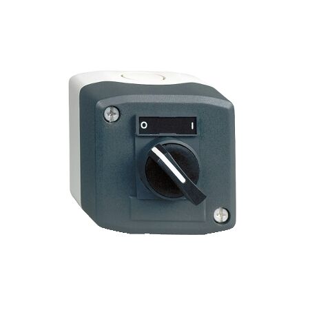 Harmony XALD XALK, Control station, plastic, dark grey lid, 1 selector switch, standard handle 22mm, 1NO
